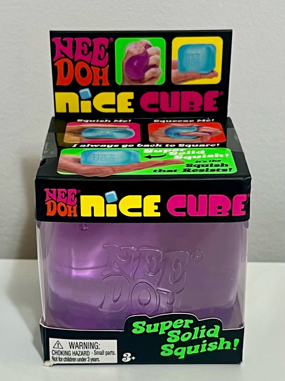 NEE DOH Nice Cube - Purple Squishy Stress Toy